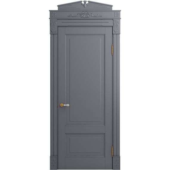 Межкомнатная дверь массив бука Viporte Бьелла тауп глухая