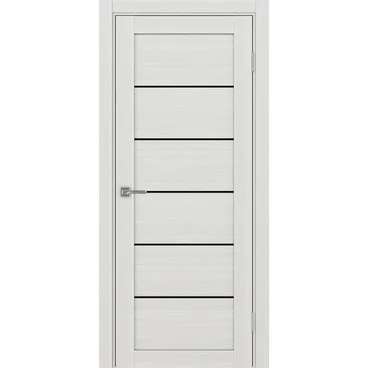 Межкомнатная дверь экошпон Турин 501АПП.1 ясень серебристый с молдингом