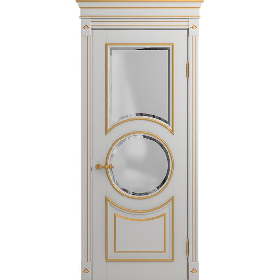 Межкомнатная дверь массив бука Viporte Лацио Амбиенте аворио патина золото остекление 2