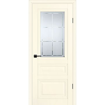 Межкомнатная дверь экошпон Profilo Porte PSC-39 магнолия остеклённая