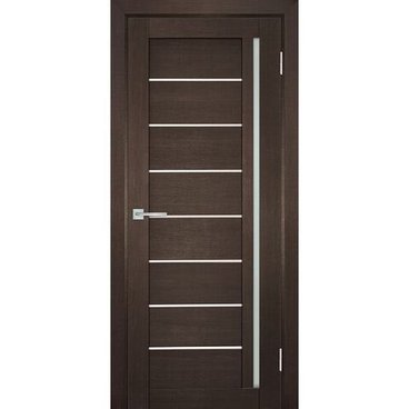 Межкомнатная дверь экошпон Мариам Техно-741 венге стекло сатинат белый