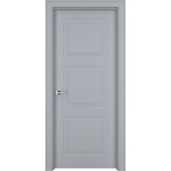 Фото межкомнатной двери эмаль Ofram Паспарту 33 RAL 7047 глухая