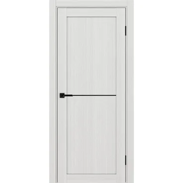 Межкомнатная дверь экошпон Турин 502АПП.11 ясень серебристый с молдингом