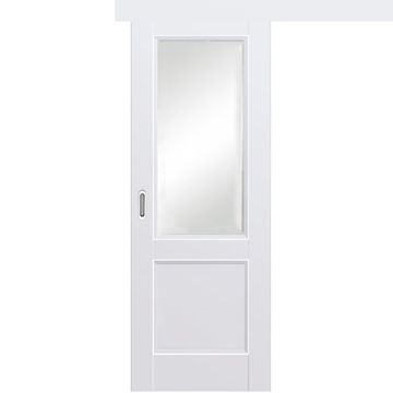 Раздвижная одностворчатая дверь Кобальт 33 аляска остеклённая