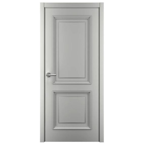 Фото межкомнатной двери эмаль Багет 2 серая глухая
