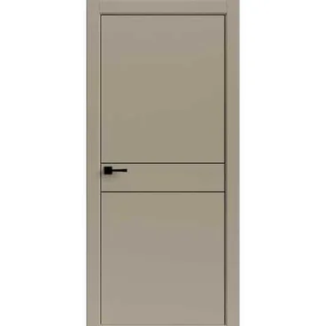 Межкомнатная дверь Light Geometry 4309 лофт мокко кромка ABS чёрная глухая