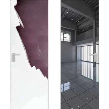 Скрытая дверь 0M снаружи под покраску внутри зеркало AL кромка