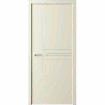 Межкомнатная дверь эмаль Геометрия 3 слоновая кость глухая