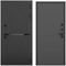 Входная дверь Горизонт чёрный кварц панель гладкая антрацит
