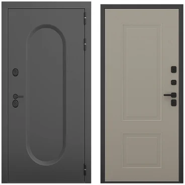 Входная дверь Мэмфис чёрный силк панель кобальт