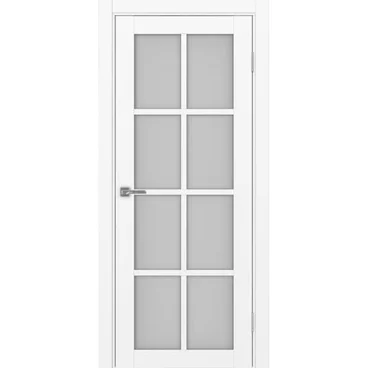 Межкомнатная дверь экошпон Турин 541.2222 белый снежный остеклённая