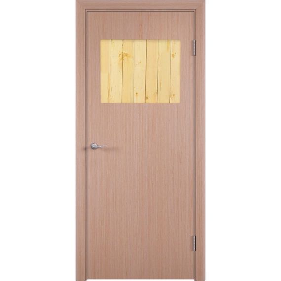 Межкомнатная дверь шпон fine line Гладкая белёный дуб глухая