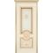 Межкомнатная дверь эмаль Гамма Корона В3 слоновая кость патина золото со стеклом