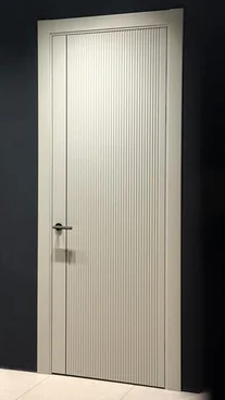 Межкомнатная дверь эмаль Лайн 1 галечный серый глухая