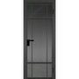 Межкомнатная алюминиевая дверь 8AG серая ночь остеклённая