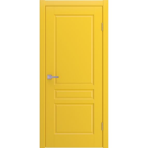 Фото двери Белли желтая эмаль RAL 1018 глухая