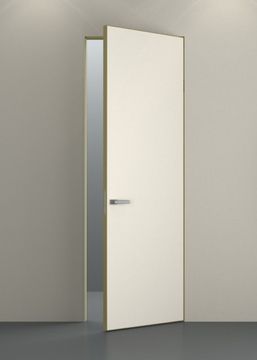 Скрытая дверь под окраску ДВЕРЦОВ INVISIBLE AL золотая кромка открывание на себя