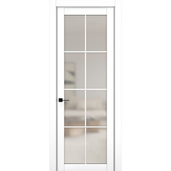 Фото межкомнатной двери керамик NC 5 снежный остеклённая