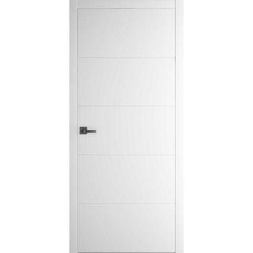 Межкомнатная дверь Porta ПТА-4B белая Shellac White чёрный лампас глухая