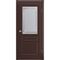 Фото двери Белли коричневая эмаль RAL 8016 со стеклом