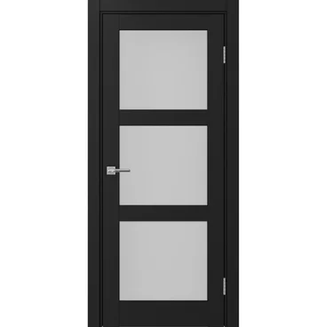 Межкомнатная дверь экошпон Турин 530.222 антрацит остеклённая
