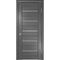 Фото двери экошпон ЛУ-22 серый со стеклом