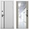 Входная дверь Пиано белый матовый панель зеркало Maxi