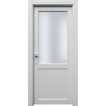 Межкомнатная дверь эмаль Ofram Парнас 2 белая остеклённая