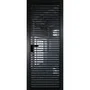 Межкомнатная алюминиевая дверь 12AG чёрная матовая RAL 9005 остеклённая