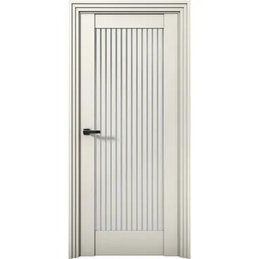 Межкомнатная дверь Никель 4 магнолия со стеклом