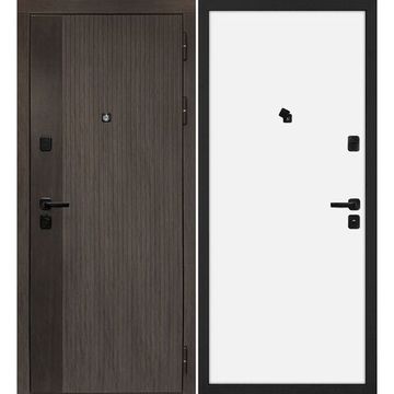 Входная дверь Вертикаль дымчатый камень дуб морёный панель МДФ под покраску