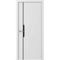 Межкомнатная дверь CPL Графика 4 белая кромка ABS чёрная