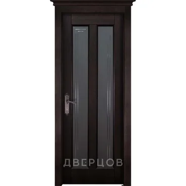 Межкомнатная дверь массив ольхи ОКА Сорренто венге остеклённая