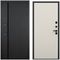 Входная дверь Пиано чёрный кварц панель гладкая силк грей
