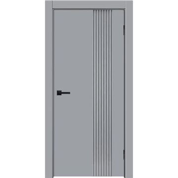 Межкомнатная дверь эмаль Мальта L-14 серый RAL 7047 глухая