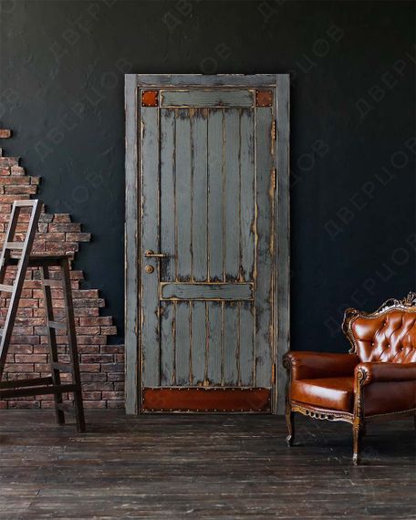 Межкомнатная дверь массив дуба Лофт Палермо глухая