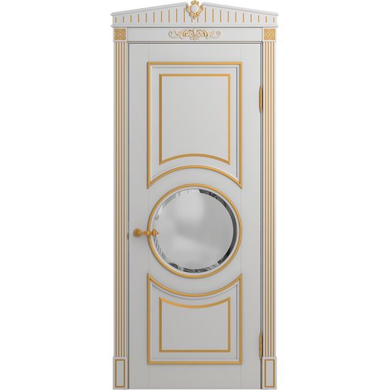 Межкомнатная дверь массив бука Viporte Лацио Амбиенте аворио патина золото остекление 4