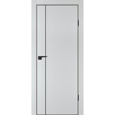 Межкомнатная дверь агат ПЭТ P-21 кромка ABS черная молдинг