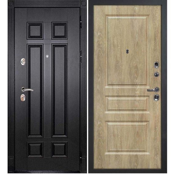 Входная дверь Гера 2 венге панель фрезерованная дуб песочный