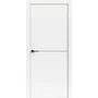 Межкомнатная дверь Tamburat Light Geometry 4302 белая кромка ABS чёрная глухая