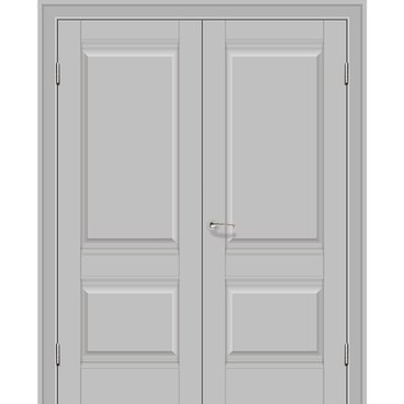 Двустворчатая распашная дверь Кобальт 11.1 манхэттен глухая