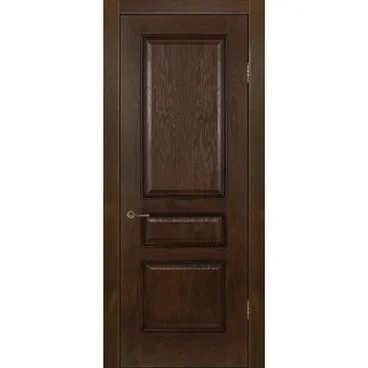 Межкомнатная дверь шпон Оливия тёмный орех глухая
