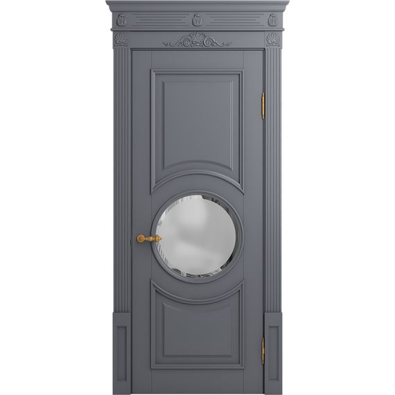 Межкомнатная дверь массив бука Viporte Лацио Амбиенте тауп остекление 4