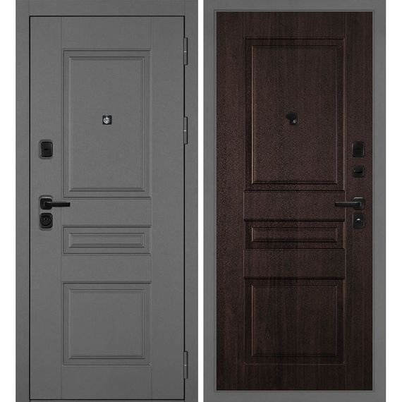 Входная дверь Октава-150 панель фрезерованная PR-150 дуб морёный