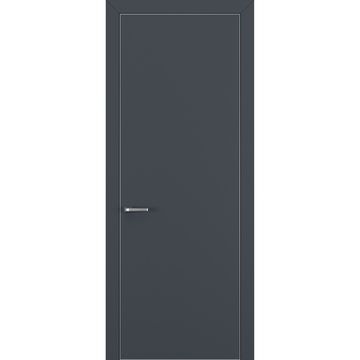 Межкомнатная дверь Квалитет К7 графит с алюминиевой кромкой