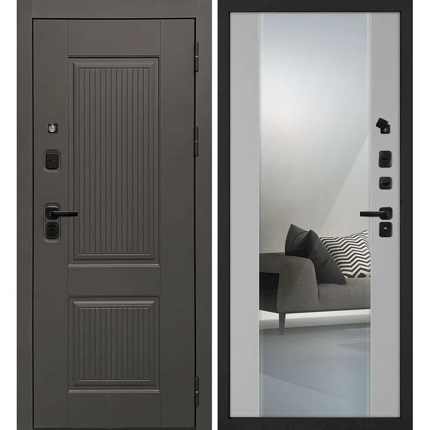 Входная дверь Линея-214 панель агат зеркало