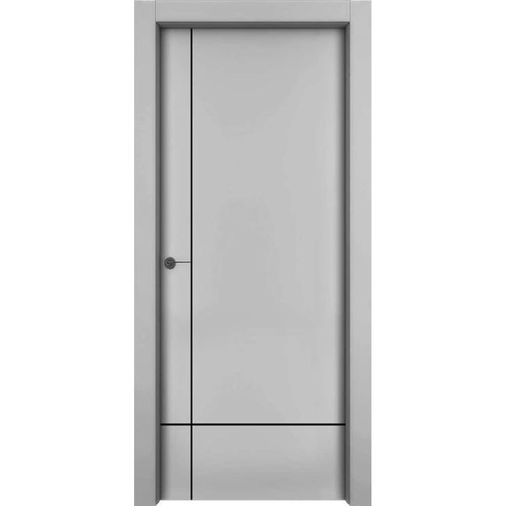Межкомнатная дверь эмаль 1001 M3 серая глухая
