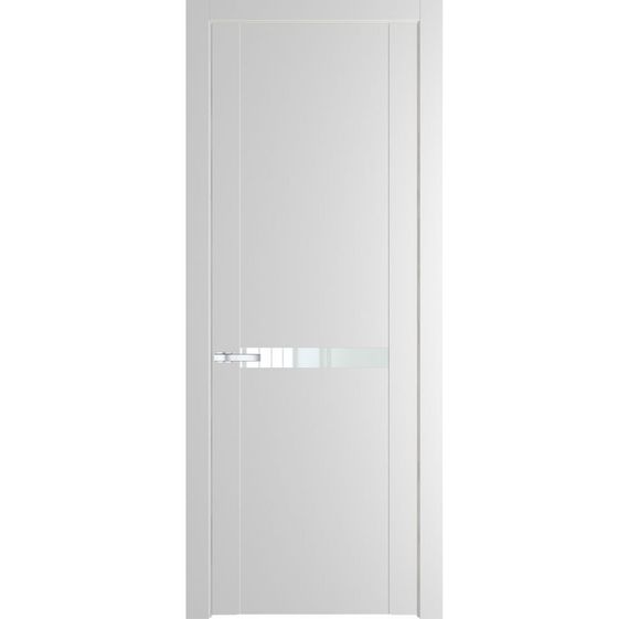 Межкомнатная дверь 1.4P крем вайт остеклённая