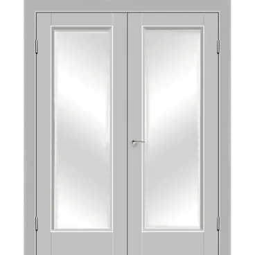 Двустворчатая распашная дверь Кобальт 42 манхэттен остеклённая