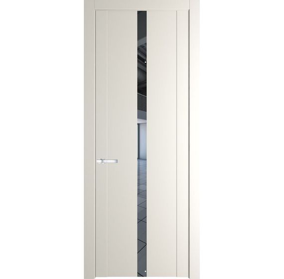 Межкомнатная дверь 1.8P перламутр белый остеклённая